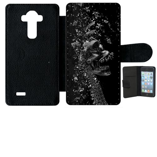 Etui À Rabat Lg G4 Squelette Verre Bris