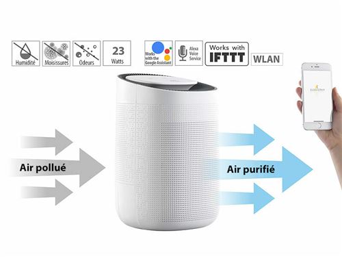 Déshumidificateur d'air & purificateur connecté LFT-250