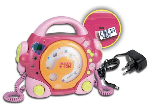 Bontempi - Lecteur de CD + adaptateur +USB I GIRL NEW