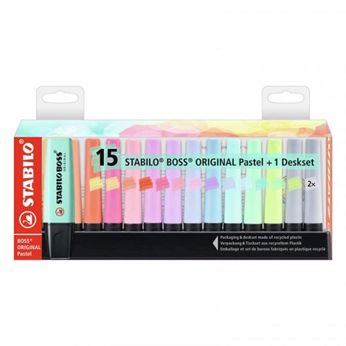 Set de 15 surligneurs Stabilo Pastel Boss Original