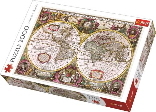 Trefl Puzzle 2000 pièces - A New Land and Water Map of The Entire Earth, 1630
