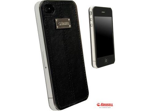 Coque arrière Krusell Luna Aspect Cuir Noir iPhone 4