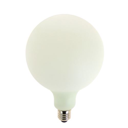 Ampoule LED déco éclairante Globe Opaline au verre lacté, culot E27, 12W cons. (100W eq.), 1521 lumens, lumière blanc neutre
