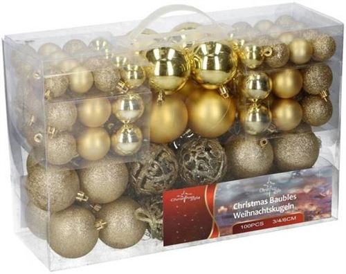Unbekannt Boules de Noël, Plastique, Plastique, Or, 100x