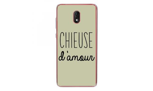 Coque souple pour Wiko Lenny 5 avec impression Motifs Chieuse d'Amour vert