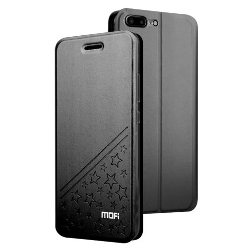 iPhone 8 Plus Housse Etui Cuir PU Noir gravé étoiles ALS42569