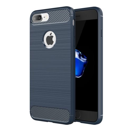 iPhone 8 Plus Coque Protection TPU Bleu Effet brossé Texturé ALS42701