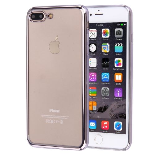 iPhone 8 Plus Coque Protection TPU Gris Electroplating ALS42709