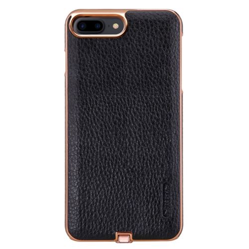 iPhone 8 Plus Coque Protection Plastique Noir Texture Litchi ALS42741