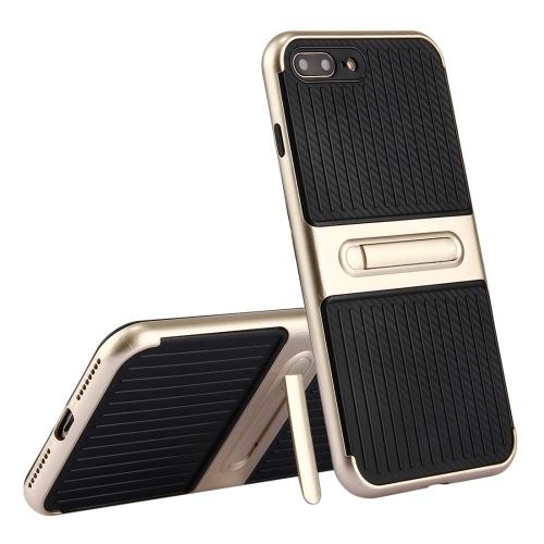 iPhone 8 Plus Coque Protection TPU Doré Combinaison Support Armure 7 ALS42801