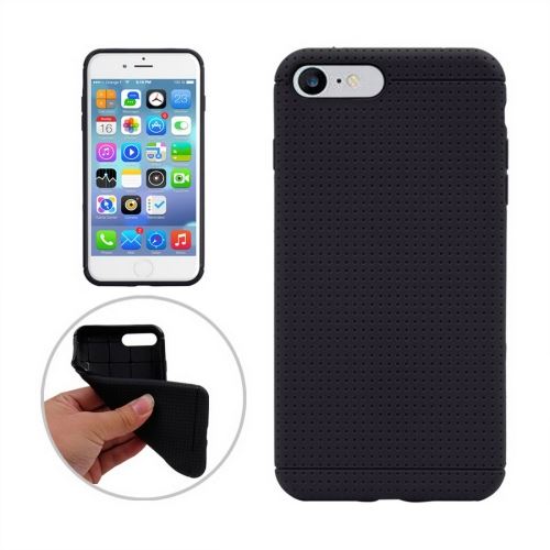iPhone 8 Plus Coque Protection TPU Noir Texture Nid Abeille ALS42814