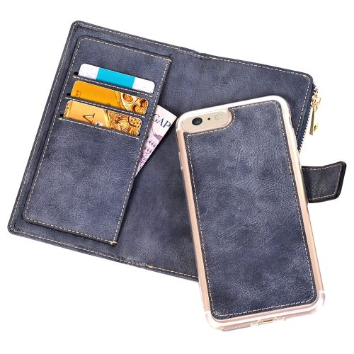 iPhone 8 Housse Etui Cuir PU Bleu Texture Peau 7 ALS40035