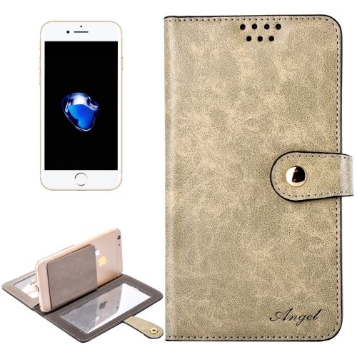 iPhone 8 Housse Etui Cuir PU Marron Miroir Intégré ALS40132