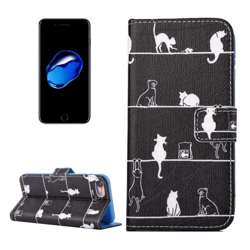 iPhone 8 Housse Etui Cuir PU Chats ALS40160