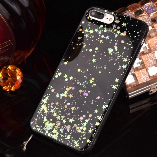 iPhone 8 Coque Protection TPU Noir Etoiles Brillante ALS40212