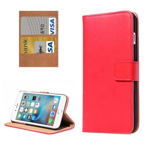 iPhone 8 Housse Etui Cuir Rouge Horizontal ALS40280