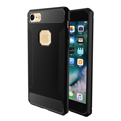 iPhone 8 Coque Protection TPU Noir Effet brossé ALS40384