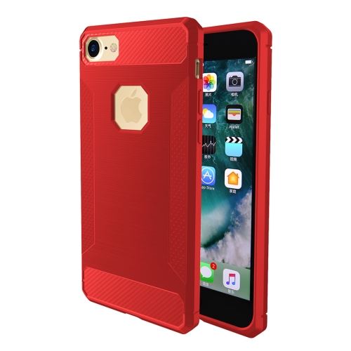 iPhone 8 Coque Protection TPU Rouge Effet brossé ALS40399