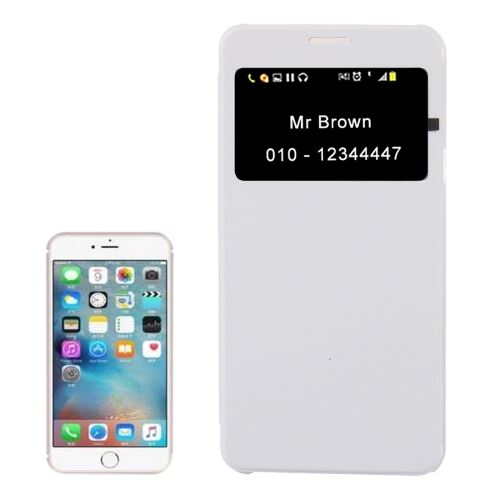 iPhone 8 Housse Etui Cuir PU Blanc Horizontal Fenètre ALS40496