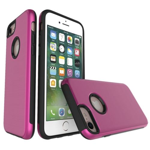 iPhone 8 Coque Protection Plastique Magenta Effet brossé ALS40559