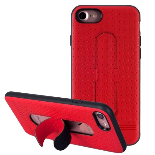 iPhone 8 Coque Protection Plastique Rouge Combinaison avec Support ALS40564