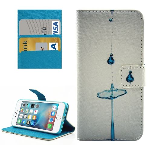 iPhone 8 Housse Etui Cuir PU Rose Goutte d'Eau ALS40571