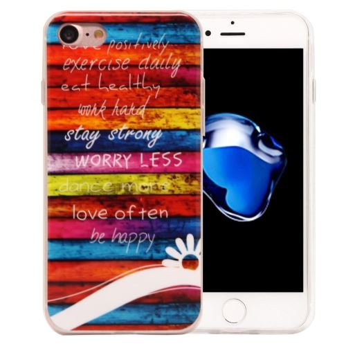 iPhone 8 Coque Protection TPU Mots colorés ALS40659