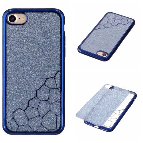 iPhone 8 Coque Protection TPU Bleu Electroplating 7 ALS40764