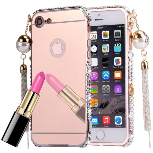 iPhone 8 Coque Protection Plastique Rose Bijoux ALS40835