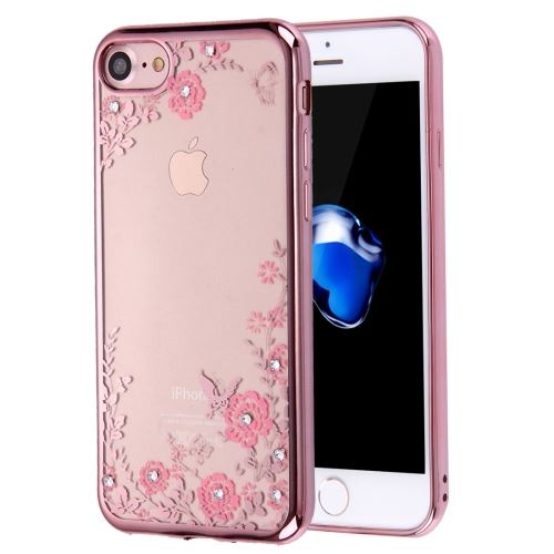 iPhone 8 Coque Protection TPU Fleurs Electroplating ALS40915