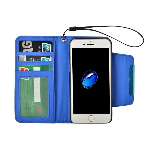 iPhone 8 Housse Etui Cuir PU Bleu Texturé 7 ALS41017