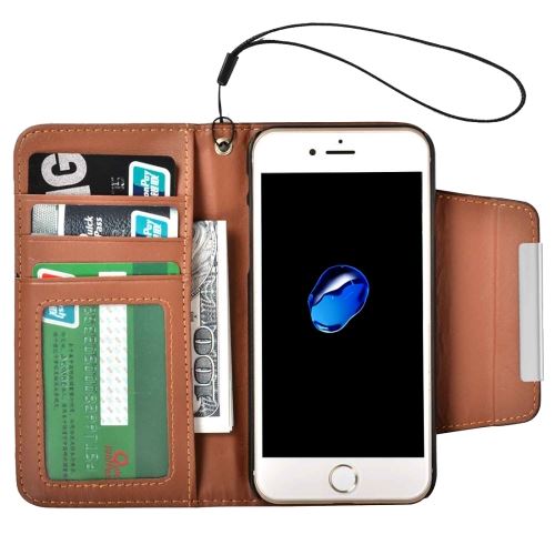 iPhone 8 Housse Etui Cuir PU Marron Texturé ALS41034