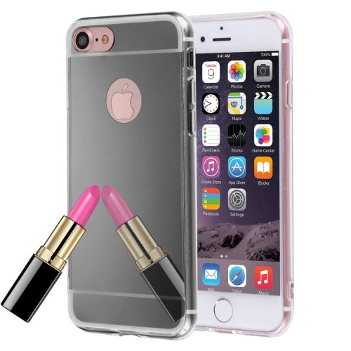 iPhone 8 Coque Protection TPU Noir Effet Miroir ALS41054