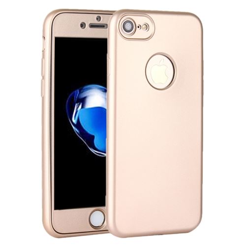 iPhone 8 Coque Protection Plastique Doré en effet Brossé ALS41121