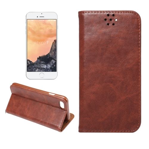 iPhone 8 Coque housse Cuir PU Café Texture Peau ALS41206