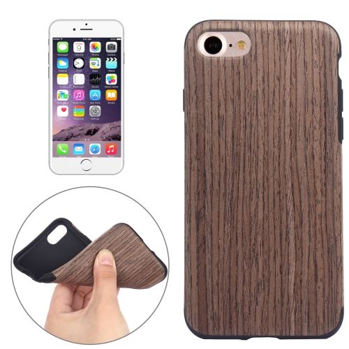 iPhone 8 Coque Protection TPU Noir Effet Bois ALS41229