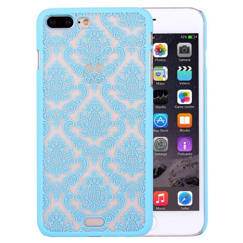 iPhone 8 Plus Coque Protection Plastique Bleu Fleurs ALS41337