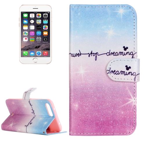 iPhone 8 Plus Coque housse Cuir PU Rose Dream Degradé ALS41354