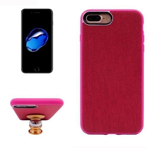iPhone 8 Plus Coque Protection Plastique Rouge Texture Tissus ALS41513