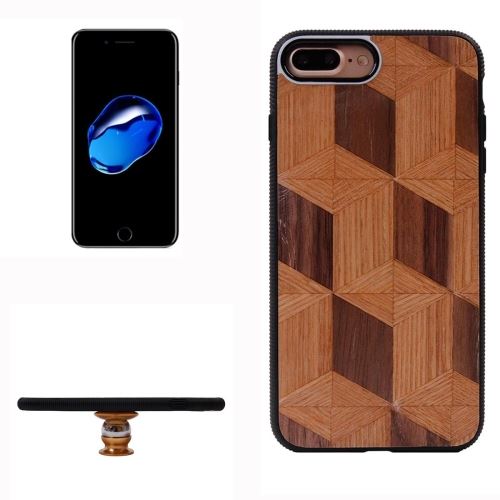 iPhone 8 Plus Coque Protection Plastique Marron Effet Bois ALS41522