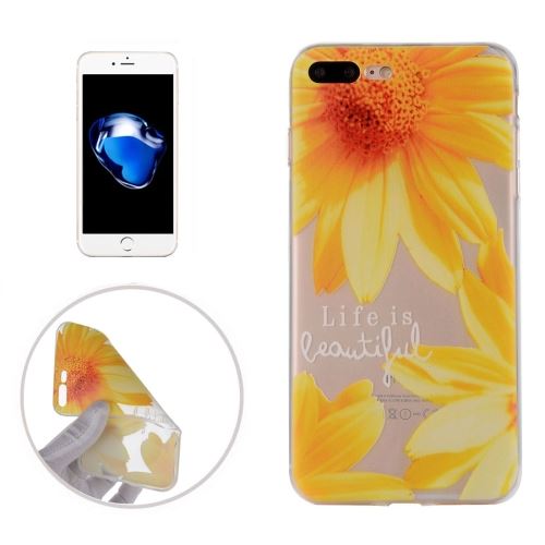iPhone 8 Plus Coque Protection TPU Transparent Fleurs ALS41542