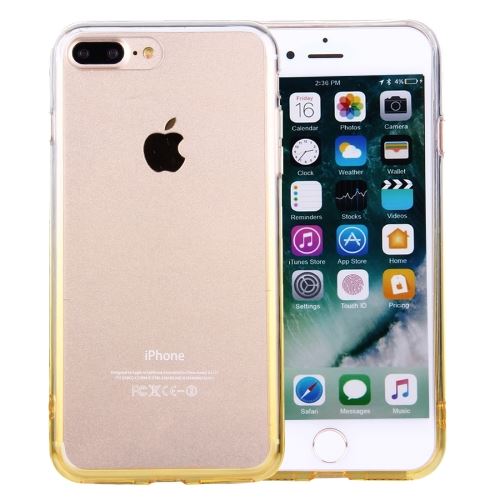 iPhone 8 Plus Coque Protection TPU Jaune Acrylique ALS41605