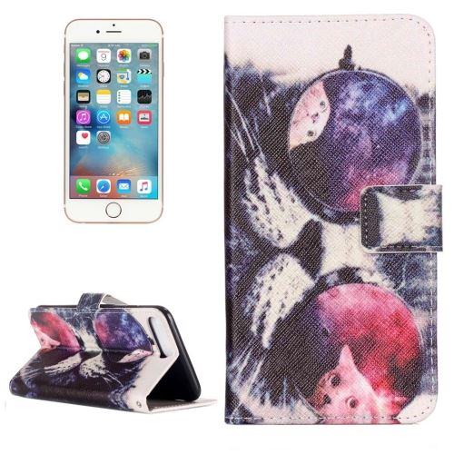 iPhone 8 Plus Housse Etui Cuir PU Imitation Chat ALS41642