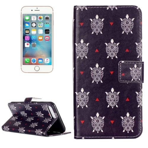 iPhone 8 Plus Housse Etui Cuir PU Imprimé Tortue ALS41645