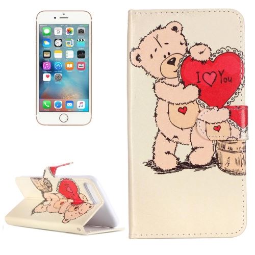 iPhone 8 Plus Housse Etui Cuir PU Ourson ALS41658