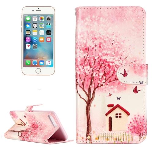 iPhone 8 Plus Housse Etui Cuir PU Rose Motif ALS41678