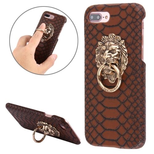 iPhone 8 Plus Coque Protection Plastique Café texture Peau de Serpent ALS41702