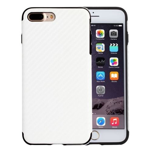 iPhone 8 Plus Coque Protection TPU Blanc Effet Carbone ALS41742
