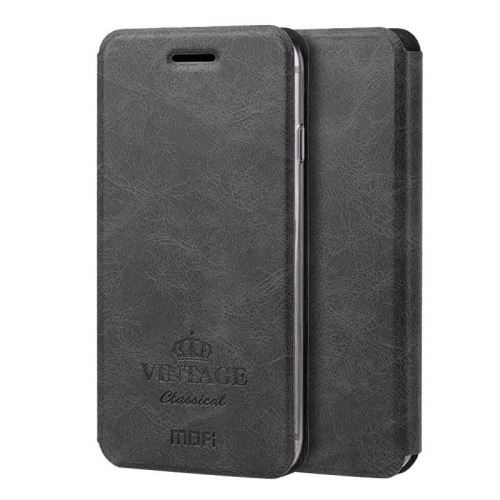 iPhone 8 Plus Housse Etui Cuir PU Noir Texture Peau ALS41770
