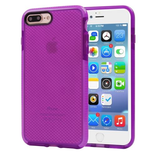 iPhone 8 Plus Coque Protection TPU Violet Texture tissus ALS41950
